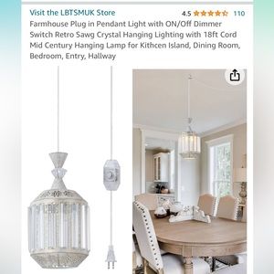 Never used pendant hanging light.
